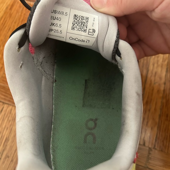 On Running Women's Pink and Yellow Cloudsurfer Next Running Shoes - Picture 4 of 8